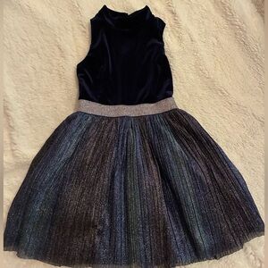 Goes iridescent and velour dress